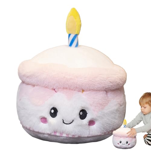 Générique Plüsch-Kuchen aus Plüsch – weiches Geburtstagsspielzeug, dekoratives Kissen | Niedliche Szene für Cake Puppe, Spielzeug – Coup Jakles Geburtstagskuchen in Szene mit Huggable Szene von Générique