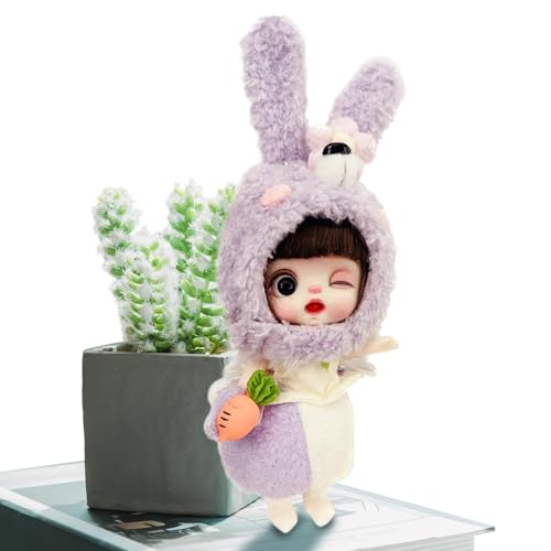 Générique Plüsch-Mädchen, Plüschfigur | Posable Fashion Big Eyes mit abnehmbarem Pyjama, fantasievolles Spiel mit Kleidern für Auto, Kinderzimmer von Générique