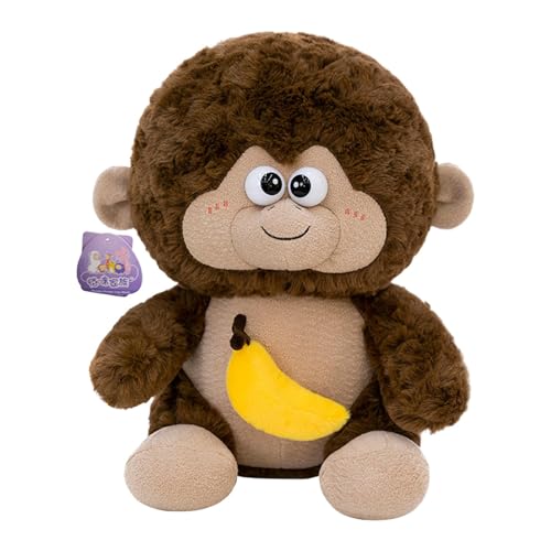 Générique Plüsch-Monkey Puppe, weich, Huggable Stuffed Animal Toy, entzückende Banana-Themed Cuddly Companion, für Kinder, Mädchen und , ideal für Spielzeit und Raumdekoration von Générique