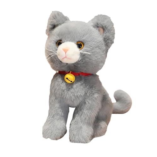 Générique Plüschspielzeug aus Baumwolle – niedliches Katzenspielzeug – Plüschkatze 27 cm mit niedlichem Aussehen – Plüsch-Kissenspielzeug für Männer Frauen Freunde der Familie von Générique
