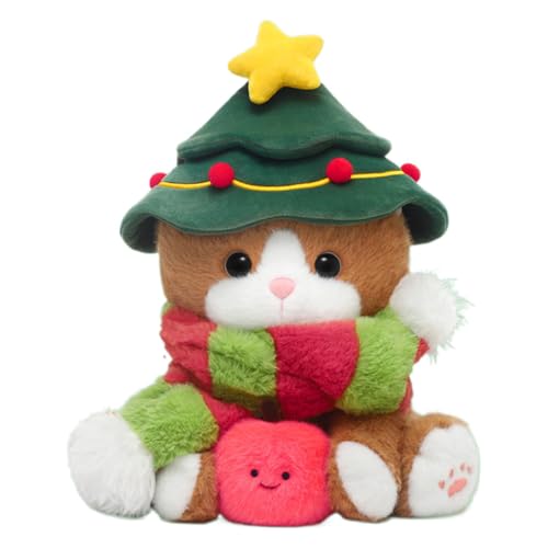 Générique Plüschtier Weihnachtskatze, Plüschtiere für Weihnachten – Katze aus Plüsch, Dekoration für den Urlaub, interessante Puppen mit Schal und Weihnachtshut für Sofa, Bett, Mädchen, Générique Plüschtier Weihnachtskatze, Plüschtiere für Weihnachten – Katze aus Plüsch, Dekoration für den Urlaub, interessante Puppen mit Schal und Weihnachtshut für Sofa, Bett, Mädchen, von Générique