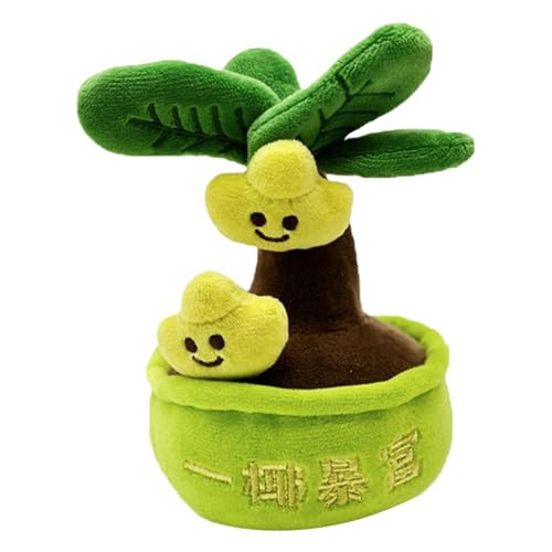 Générique Plüschtier im Topf, gefüllt mit Geldbaum, Plüschkissen, Spielzeug im Blumentopf, weich, kuschelig, aus bequemem Plüsch von Générique