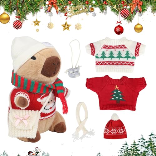 Générique Plüschtiere Weihnachten, Capybara aus Plüsch – Hübsches Plüschtier mit Kleidung und Zubehör, Partyzubehör, Lernspielzeug, lustiges interaktives Spielzeug, Plüschtiere für Générique Plüschtiere Weihnachten, Capybara aus Plüsch – Hübsches Plüschtier mit Kleidung und Zubehör, Partyzubehör, Lernspielzeug, lustiges interaktives Spielzeug, Plüschtiere für von Générique