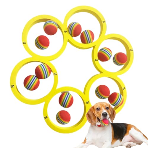 Générique Pool Game Pool Floating Tossing Games, Multiplayer Water Activity with 12 Rainbow Balls, Portable and Lightweight, Interactive Fun for Backyard Beach Park Family Friends Summer von Générique