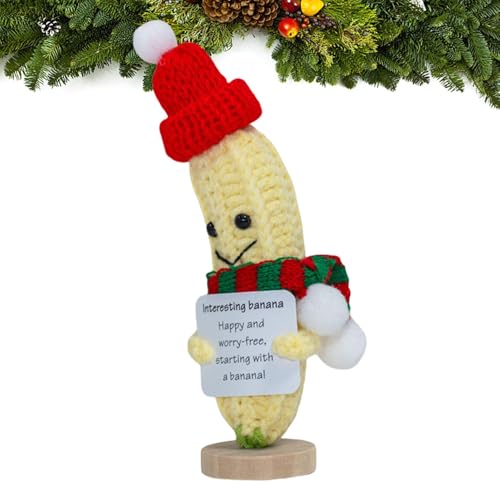 Générique Positive Banana-Haken, Weihnachtsdekoration, Plüsch-Bananenspielzeug, emotionale Banana-Halterung, kleine Knitted Banana, Spielzeug Positive Banana, für emotionale Unterstützung und Générique Positive Banana-Haken, Weihnachtsdekoration, Plüsch-Bananenspielzeug, emotionale Banana-Halterung, kleine Knitted Banana, Spielzeug Positive Banana, für emotionale Unterstützung und von Générique