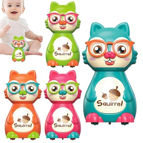 Générique Press and Go Car, Cartoon Squirrel Sliding Vehicle, Compact Preschool Learning Activity, Sturdy Cute Animal Pressing Friction Car for Boys, Girls, 3.74 x 2.56 x 1.97 inches von Générique