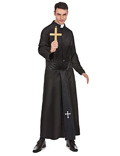 DEGUISE TOI Priester-Herrenkostüm schwarz-Weiss - Schwarz DEGUISE TOI Priester-Herrenkostüm schwarz-Weiss - Schwarz von DEGUISE TOI