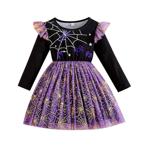 Générique Prinzessinnen-Kostüm für Mädchen, Rüschen, Cartoon-Druck, Netzstoff, für Mädchen, Kostüm, Zeremonie, lässig, Kleidung, Abendkleid, Karneval, Party, 2-8 Jahre von Générique