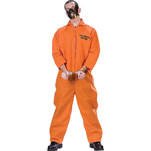Generique - Psychopath-Herrenkostüm Sträfling Halloween-Kostüm orange - XXL von Fun World
