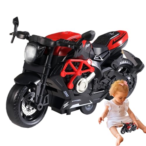 Générique Pullback Motorcycle Toy, Die Cast Motorbike Modell, Flashing LED Lights, Engine Sound Effects, kompakte Größe, ideal für Kinder drei Jahre und Spielspaß 15,9 x 11,9 x 10,9 cm von Générique