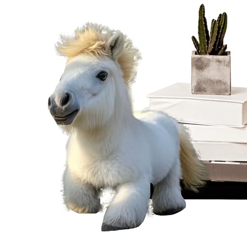 Générique Roboter Pony Toys realistisch – flauschiges aus Plüsch, kurzes Plüsch, mittelgroßes Lernspielzeug mit interaktiver Bewegungsfunktion, Spielzeug für von Générique
