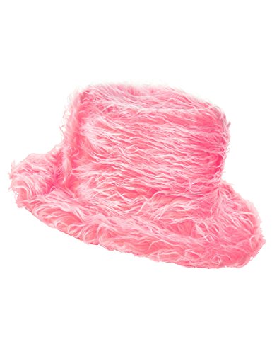 Generique - Rosa Plüsch-Hut für Erwachsene von Generique -