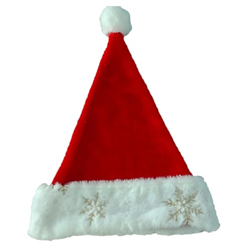 Générique Rot Pailletten Christmas Hat Grown Up Red Snowflakes Thickened Mütze Rot Kinder, G., One size von Générique