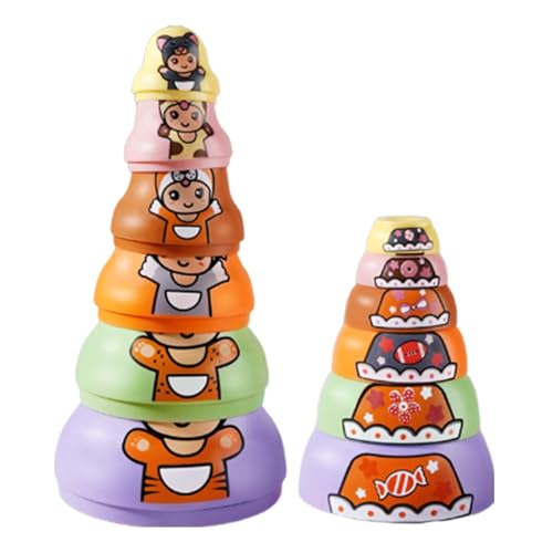 Générique Russische Tier-Puppen – Spielzeug mit Tiermotiven, hitzebeständiges und stapelbares Dinosaurier-Puppen-Set für kreatives Geschenk von Générique