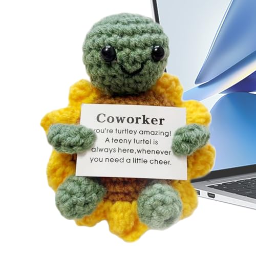 Générique Schildkröten-Unterstützungsbuddies | Positive Plux-Halterung, handgefertigt | Tierspielzeug aus weichem Plüsch für Mädchen, , Lehrer, Krankenschwestern, Geburtstag, Abschluss von Générique