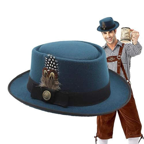 Générique Schwarzer Hut, Oktoberfest Hut Kostüm | Deutscher Hut mit Federemblemen Oktoberfest Outfits für Frauen, Oktoberfest Kostüm-Zubehör, vielseitig einsetzbar Générique Schwarzer Hut, Oktoberfest Hut Kostüm | Deutscher Hut mit Federemblemen Oktoberfest Outfits für Frauen, Oktoberfest Kostüm-Zubehör, vielseitig einsetzbar von Générique