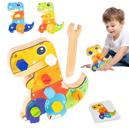 Générique Sensorische Tafel, Dinosauriertafel – Dinosaurier-Schraubenspielzeug aus Holz für sensorisches Spielzeug mit niedlichem Cartoon, vielseitiges sensorisches Brett für und Mädchen Générique Sensorische Tafel, Dinosauriertafel – Dinosaurier-Schraubenspielzeug aus Holz für sensorisches Spielzeug mit niedlichem Cartoon, vielseitiges sensorisches Brett für und Mädchen von Générique