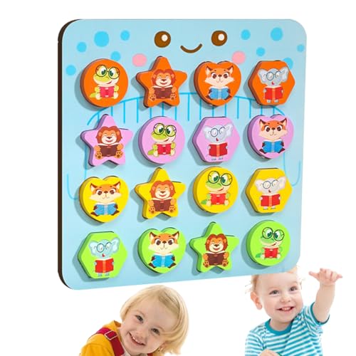 Générique Shape Matching Game, Vielseitiges Farbsorting Toy, Lernblocks, Lernspiel mit Karten, für Kinder Mädchen Alter 4-6, Fun Preschool Activity von Générique