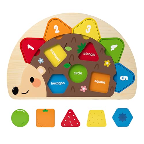 Générique Shape Sorter Toy, Holz-Puzzle, Lernspielzeug, bunte Formen und glatte Kanten, ideal für Preschool Home Playroom Car Travel, 25 x 16 x 15 cm Générique Shape Sorter Toy, Holz-Puzzle, Lernspielzeug, bunte Formen und glatte Kanten, ideal für Preschool Home Playroom Car Travel, 25 x 16 x 15 cm von Générique