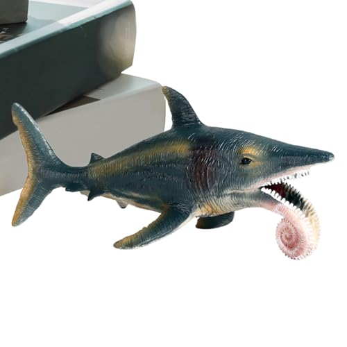 Générique Shark Figur, detaillierte Sea Creatures Toy, Bildungs-Spielzeug, Imagination Boosting Learning Activity, 18 x 6 x 6 cm, perfekt für Party Supplies von Générique