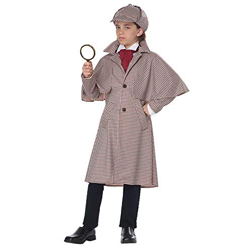 Generique - Sherlock Detektiv-Kostüm für Kinder braun-beige 152 (10-12 Jahre) von California Costumes