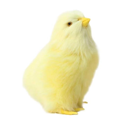 Générique Simulation Chick Animal Doll – Spielzeug in weichem Gelb, Mini-Pudel in | Partydekoration zum Thema Tiere, realistische Federn, niedlicher Kissenbegleiter von Générique