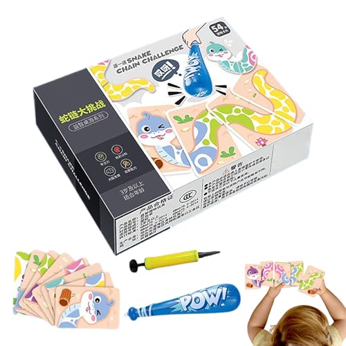 Générique Snake Puzzles, Animal Cards Matching Puzzles, Fun and Educational Cartoon Activities, Ideal for Preschool Learning, Family Party Games Konzentration Improvement for Kids von Générique