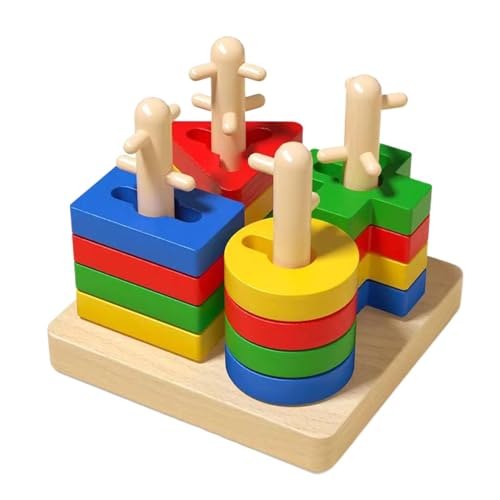 Générique Sorting and Stacking Toys, Shape & Color Recognition Blocks, Early Learning Playset, Interactive Preschool Activity, kognitive Entwicklung für Kinder Alter 3-6 Jahre alt Générique Sorting and Stacking Toys, Shape & Color Recognition Blocks, Early Learning Playset, Interactive Preschool Activity, kognitive Entwicklung für Kinder Alter 3-6 Jahre alt von Générique