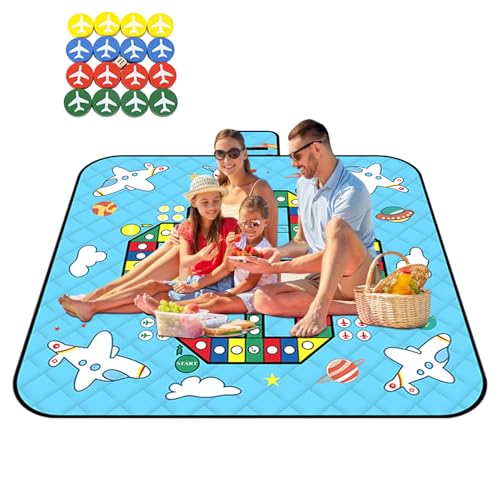Générique Spielteppich wasserdicht | Picknickdecke Schachbrett wasserdicht – tragbar, leicht, faltbar, 3 Schichten, Gesellschaftsspiel für Familie, für Camping, Park von Générique