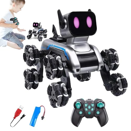 Générique Spielzeug für Hunde, Roboter mit Fernbedienung | Intelligentes Welpenspielzeug für Welpe mit 8 Rädern für Wohnzimmer, Garten, Haus, Schlafzimmer von Générique