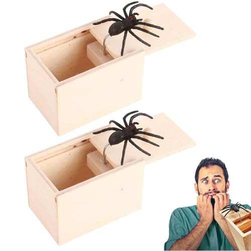 Générique Spinne in einer Box | 2 Stück Spinnenfüllbox | Spinnenfüllbox aus Holz | falsche Spinne Prank | Lustiges Spinnenspielzeug für Halloween Aprilfisch Générique Spinne in einer Box | 2 Stück Spinnenfüllbox | Spinnenfüllbox aus Holz | falsche Spinne Prank | Lustiges Spinnenspielzeug für Halloween Aprilfisch von Générique