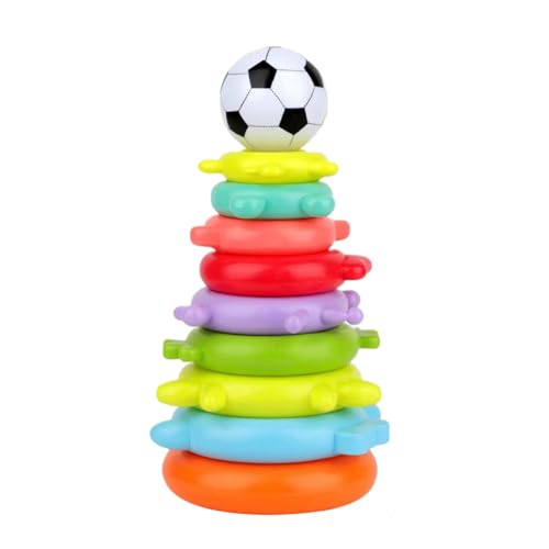 Générique Stacking Ring Toy, Rainbow Balance Stacking Game, ABS Material, Preschool Learning Stacker Toy, Fine Motor Skill Builder, Educational, for Traveling Schools Daycare, 1 Set von Générique