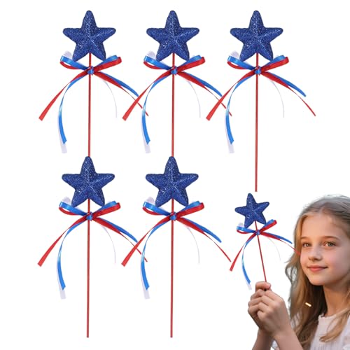 Générique Star Wand, Glittery Fairy Stick, bezauberndes Kostümzubehör, elegant, charmant, funkelndes Spielzeug (5 Pack), für Halloween, Pageant Theater, Parade Photoshoot von Générique