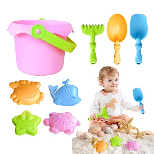 Générique Strandspielzeug für | Lustiges Strandspielzeug-Set für | Buntes Bauschloss mit Formen, Eimer und Schaufeln für Jugendliche, Mädchen und Générique Strandspielzeug für | Lustiges Strandspielzeug-Set für | Buntes Bauschloss mit Formen, Eimer und Schaufeln für Jugendliche, Mädchen und von Générique