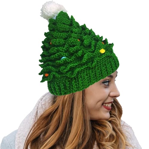 Générique Strickmütze für Weihnachtsbaum - Weihnachtsmütze Wintermützen - Strickmütze, Urlaubsmütze, Foto-Requisiten für Erwachsene von Générique