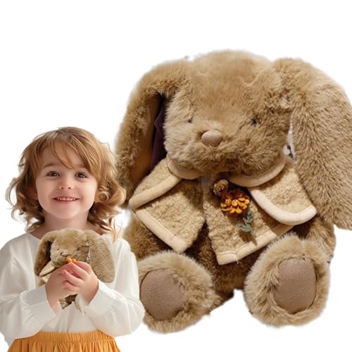 Générique Stuffed Bunny Plüschtier, niedliches langes Ohrhaufen, weich, niedlich, für Kinder, Kleinkinder, & Mädchen, perfektes Kuscheltier, 28 x 20 cm, für Kinder von Générique
