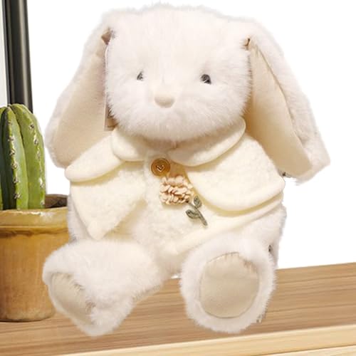 Générique Stuffed Bunny Plüschtier, niedliches langes Ohrhaufen, weich, niedlich, für Kinder, Kleinkinder, & Mädchen, perfektes Kuscheltier, 28 x 20 cm, für Kinder von Générique