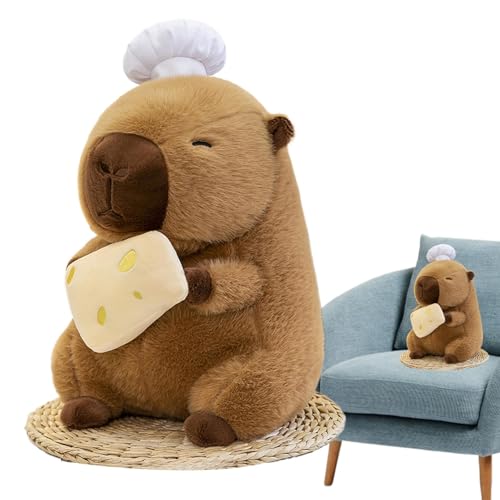 Générique Stuffed Capybara Plüschtier – Cute Capybara Spielzeug, 28,9 cm (11 Zoll) Chef, niedliches Capybara Gefülltes Spielzeug, Capybara-Spielzeug, weiche Tiere für Kinder und Erwachsene von Générique