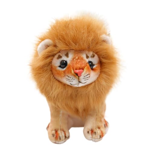 Générique Stuffed Löwe Plüsch, Cuddly Small Stuffed Animal, Cartoon Soothing Doll, Perfect Hugging Toy 7,87 & 11,02 Zoll für Auto, Wohnzimmer, Kinder, und Mädchen, Raumdekoration von Générique