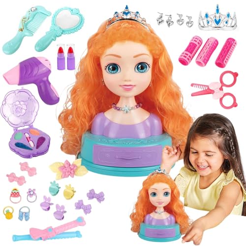Générique Styling Head Doll Girls, Pretend Play Makeup Vanity Toy, Hair Beauty Set, 7,8 Zoll, Zubehör Alter 3-8, Skill Development Gift Parties Classroom Birthday Creative Exploration Générique Styling Head Doll Girls, Pretend Play Makeup Vanity Toy, Hair Beauty Set, 7,8 Zoll, Zubehör Alter 3-8, Skill Development Gift Parties Classroom Birthday Creative Exploration von Générique