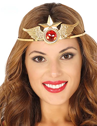 Generique - Superhelden Diadem-Kopfschmuck für Damen Gold-rot - Gold Generique - Superhelden Diadem-Kopfschmuck für Damen Gold-rot - Gold von Generique -