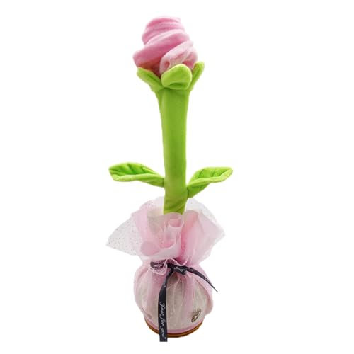 Générique Tanzblume mit Musik – Plüschspielzeug aus singendem Plüsch, Blume wiederaufladbar, interaktiv, musikalisch lustig für Kleinkinder, FI von Générique