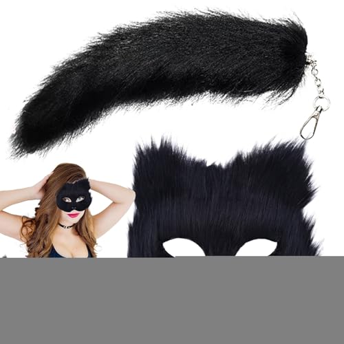 Générique Tier-Cosplay-Kostüm-Set, Tierschwanz-Cosplay-Maskerade, Tierschwanz-Maskerade-Set für Mädchen, Rollenspiel-Kostüm, Outfit von Générique