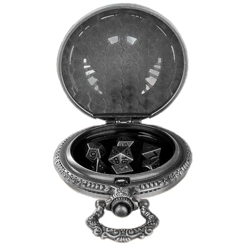 Générique Tiny Play-Play-Play Dice Set | Tragbare Brettspiele – Dice aus Metall mit Taschenuhr für Rollenspiele für Männer und Frauen von Générique