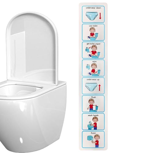 Générique Toilet Routine Visual Cards – Kids Potty Training Sticker Chart, Behavior Tracking Aid | Visual Schedule for Bathroom Habits, Special Needs Support, Classroom Use Générique Toilet Routine Visual Cards – Kids Potty Training Sticker Chart, Behavior Tracking Aid | Visual Schedule for Bathroom Habits, Special Needs Support, Classroom Use von Générique