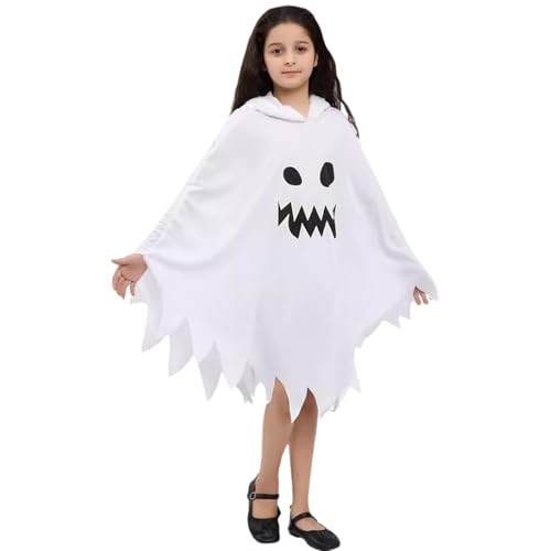 Générique Unisex Kinder Geist Kostüm Gruseliges Geisterkleid Mitternacht Kostüm | Gruseliges und niedliches Kostüm - Mädchen für Halloween Weihnachten Neujahr Ostern von Générique