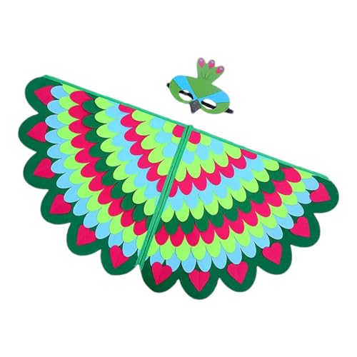 Générique Vogelflügel-Kostüm, zusammenklappbarer Vogelflügel, für den Test der Prüfung, buntes Pfau, Vogelflügel für Cosplay von Générique
