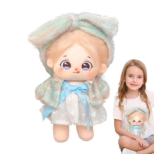 Générique Weiche Puppen für Mädchen, aus Plüsch, Anime, niedliches Anziehspielzeug | aus Baumwolle, 20 cm mit Skelett und Kleidung, Sammlerspielzeug für Geburtstag, Urlaub von Générique