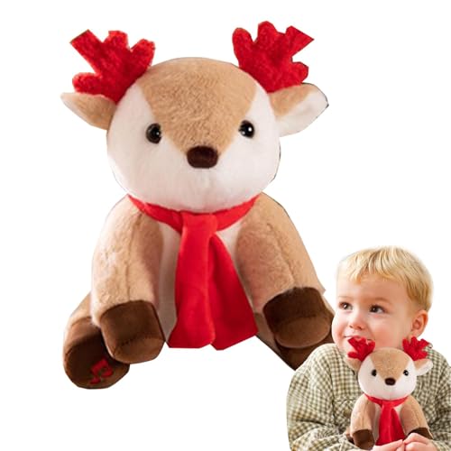 Générique Weihnachts-Plüschtiere Weihnachten vom Weihnachtsmann | Glänzendes Elchspielzeug aus Plüsch | Entzückendes Weihnachts-Plüschtier für Schule oder Kinderzimmer von Générique