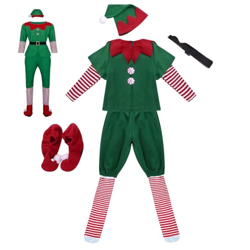 Générique Weihnachtskostüm, Weihnachtselfenkostüm | Vaterhilfe-Kostüme für Frauen und Männer, Urlaubs- - für und Erwachsene, Cosplay-Kleidung für von Générique